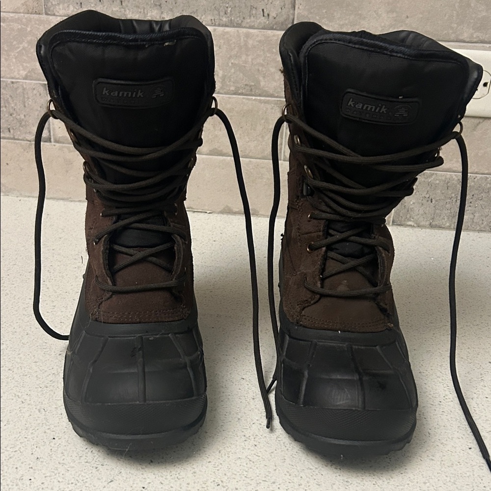 Kamik Men's Black and Brown Snow Boots